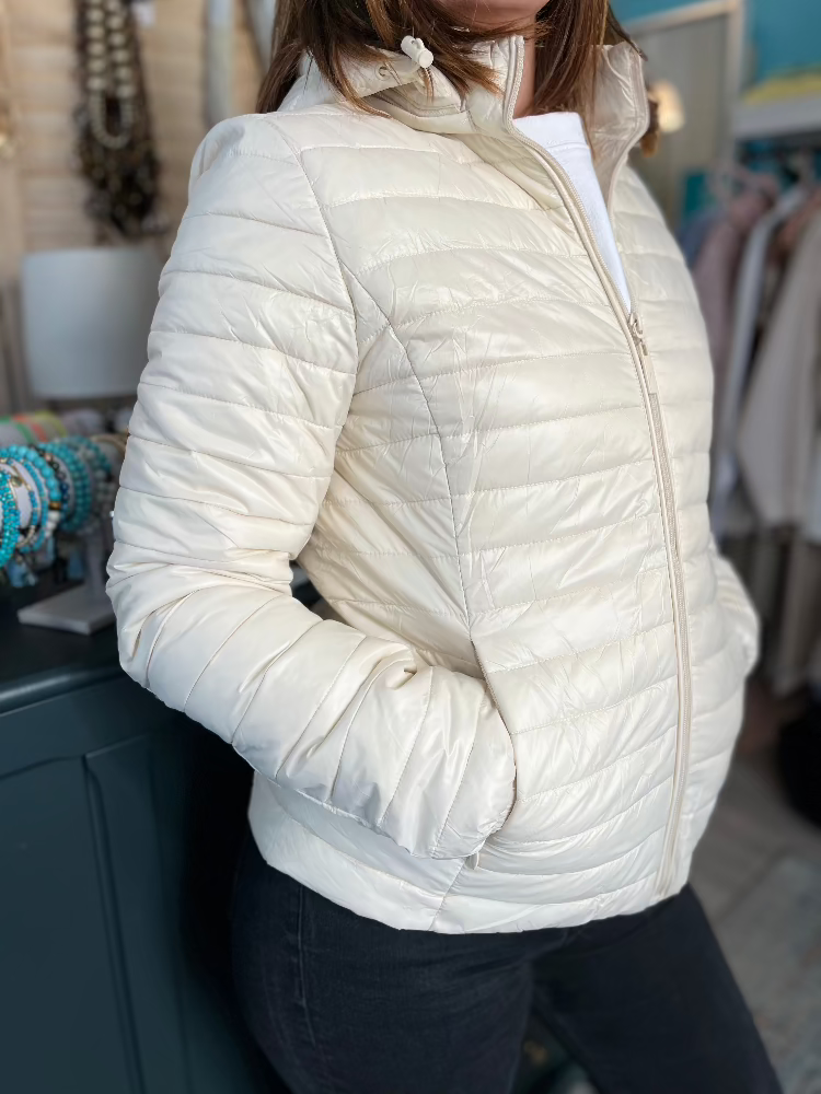 Kapucnis dzseki - Beige