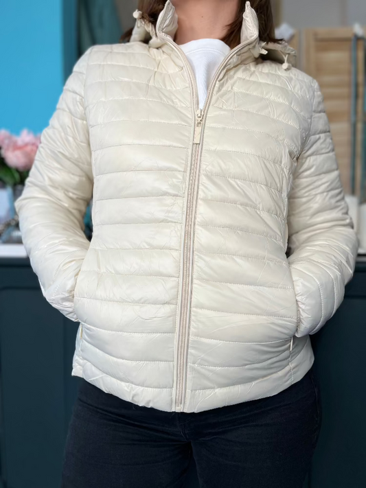 Kapucnis dzseki - Beige