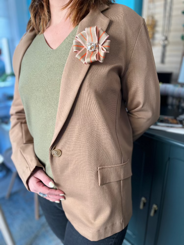 Könnyű, karcsúsított zakó - Beige scuro