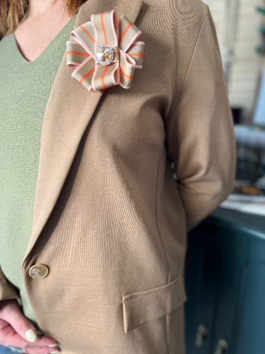 Könnyű, karcsúsított zakó - Beige scuro