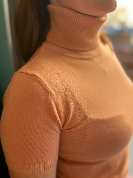 Garbós kötött, rövid ujjú pulóver - Pesca