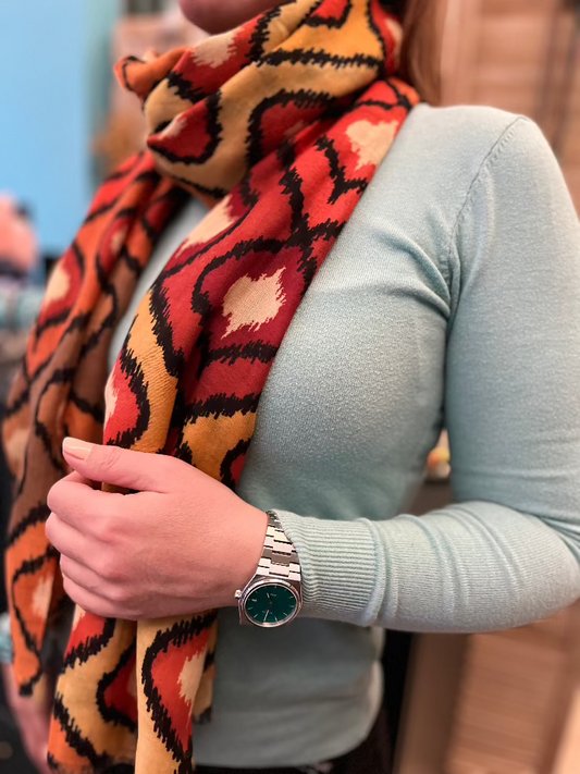 Mintás, vékony sál - Arancione