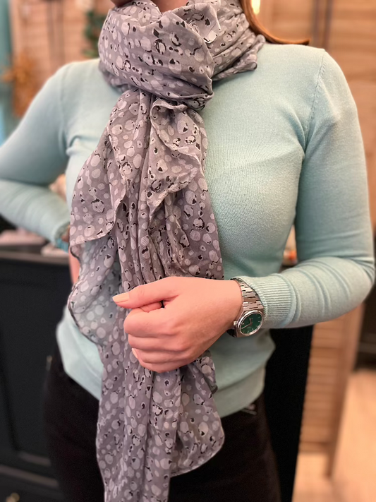 Mintás, vékony sál - Blu