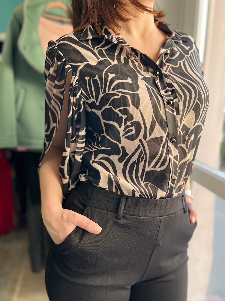 Bővülő szárú nadrág - Nero