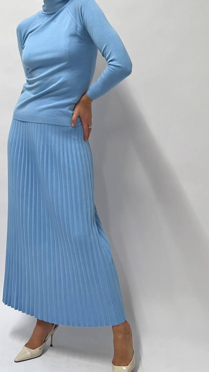 Hosszú Ujjú Kötött Felső - Azzurro