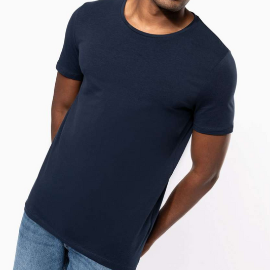 Férfi környakú pamut póló