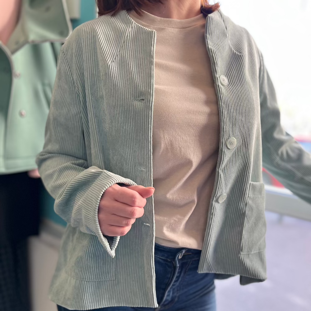 Bársony hatású blézer - Foglie di menta