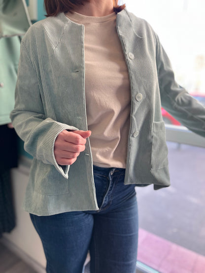 Bársony hatású blézer - Foglie di menta