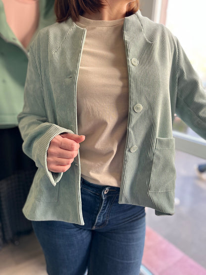 Bársony hatású blézer - Foglie di menta