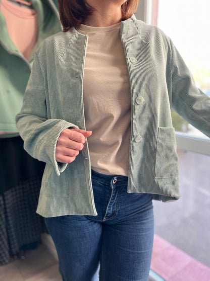 Bársony hatású blézer - Foglie di menta