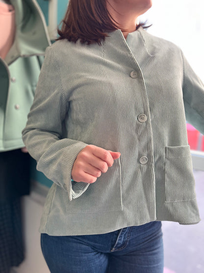 Bársony hatású blézer - Foglie di menta