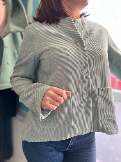 Bársony hatású blézer - Foglie di menta