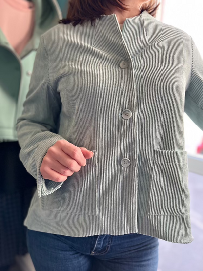 Bársony hatású blézer - Foglie di menta