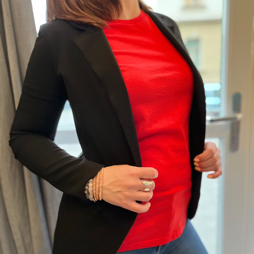 Szűk szabású blézer - Nero