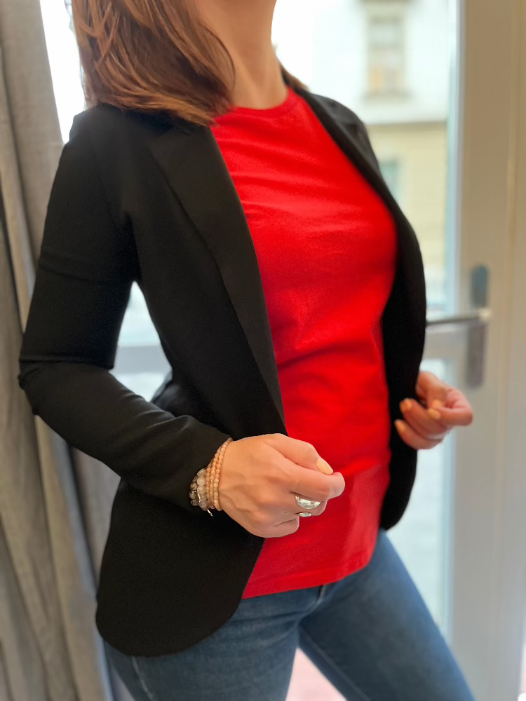 Szűk szabású blézer - Nero