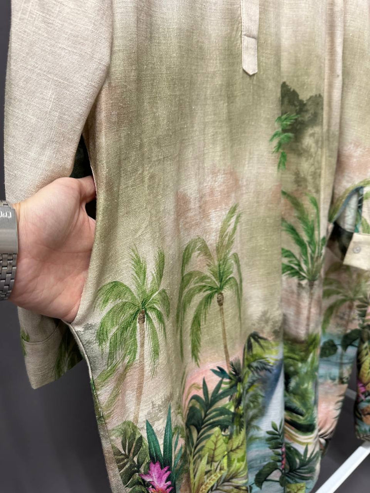 Mintás Lenkeverék Ing - Fantasia