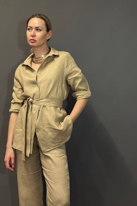 Lenvászon Nadrág - Beige