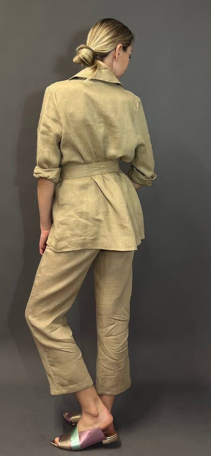 Lenvászon Nadrág - Beige